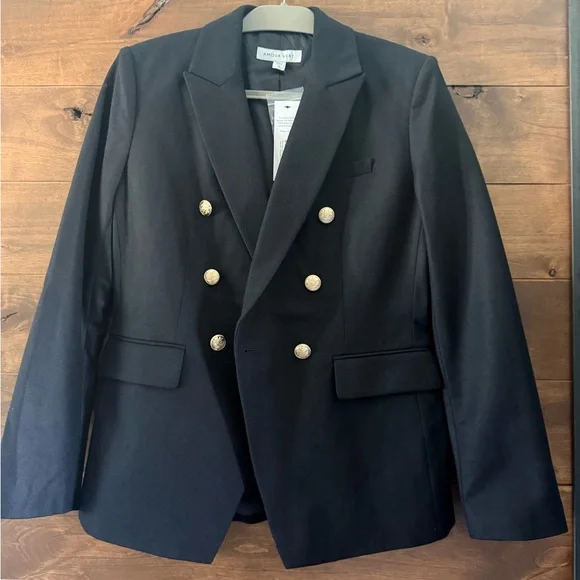 Women's Black Double-Breasted Blazer - Picture 3 of 5